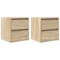 Preview: Wand-Nachttische 2 Stk. Sonoma-Eiche 38x34x40 cm
