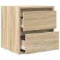 Preview: Wand-Nachttische 2 Stk. Sonoma-Eiche 38x34x40 cm