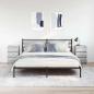 Preview: ARDEBO.de - Nachttische mit 3 Schubladen 2 Stk. Grau Sonoma 39x35x65 cm