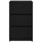 Preview: Nachttische mit 3 Schubladen 2 Stk. Schwarz 39x35x65 cm