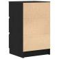 Preview: Nachttische mit 3 Schubladen 2 Stk. Schwarz 39x35x65 cm