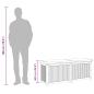 Preview: Outdoor-Kissenbox 150x50x60,5 cm Massivholz Akazie