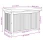 Preview: Outdoor-Kissenbox 90x50x60,5 cm Massivholz Akazie