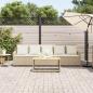 Preview: Gartensofa 5-Sitzer mit Kissen Beige Poly Rattan