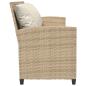 Preview: Gartensofa 5-Sitzer mit Kissen Beige Poly Rattan