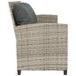 Preview: Gartensofa 5-Sitzer mit Kissen Hellgrau Poly Rattan