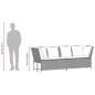 Preview: Gartensofa mit Kissen Schwarz Poly Rattan