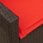Preview: Gartensofa 5-Sitzer mit Kissen Braun Poly Rattan