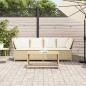 Preview: Gartensofa mit Kissen Beige Poly Rattan