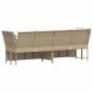 Preview: Gartensofa mit Kissen Beige Poly Rattan
