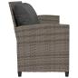 Preview: Gartensofa 5-Sitzer mit Kissen Grau Poly Rattan