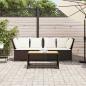Preview: Gartensofa mit Kissen Braun Poly Rattan