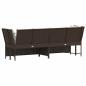 Preview: Gartensofa mit Kissen Braun Poly Rattan