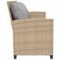 Preview: Gartensofa 5-Sitzer mit Kissen Beige Poly Rattan