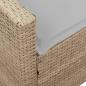 Preview: Gartensofa 5-Sitzer mit Kissen Beige Poly Rattan