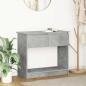 Preview: ARDEBO.de - Konsolentisch mit Schubladen Betongrau 85,5x38,5x74,5 cm
