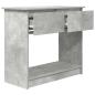 Preview: Konsolentisch mit Schubladen Betongrau 85,5x38,5x74,5 cm