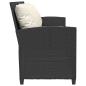Preview: Gartensofa 5-Sitzer mit Kissen Schwarz Poly Rattan