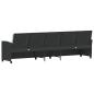 Preview: Gartensofa 5-Sitzer mit Kissen Schwarz Poly Rattan