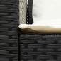 Preview: Gartensofa 5-Sitzer mit Kissen Schwarz Poly Rattan