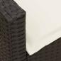Preview: Gartensofa 5-Sitzer mit Kissen Schwarz Poly Rattan