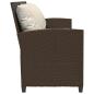 Preview: Gartensofa 5-Sitzer mit Kissen Braun Poly Rattan