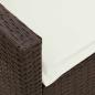 Preview: Gartensofa 5-Sitzer mit Kissen Braun Poly Rattan