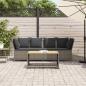 Preview: Gartensofa mit Kissen Grau Poly Rattan