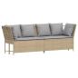 Preview: Gartensofa mit Kissen Beige Poly Rattan