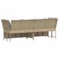 Preview: Gartensofa mit Kissen Beige Poly Rattan