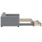 Preview: Tagesbett Ausziehbar mit Schubladen Hellgrau 90x190 cm Stoff