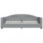 Preview: Tagesbett Ausziehbar mit Schubladen Hellgrau 90x190 cm Stoff