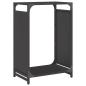 Preview: Brennholzregal Schwarz 44x28x65 cm Kaltgewalzter Stahl