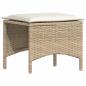Preview: 4-tlg. Garten-Essgruppe mit Kissen Beige Poly Rattan