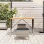 Preview: 3-tlg. Garten-Essgruppe mit Kissen Grau Poly Rattan
