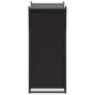 Preview: Brennholzregal Schwarz 69,5x35x81 cm Kaltgewalzter Stahl