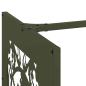 Preview: Brennholzregal Olivgrün 40x40x40 cm Kaltgewalzter Stahl