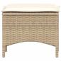 Preview: 3-tlg. Garten-Essgruppe mit Kissen Beige Poly Rattan