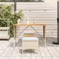 Preview: Gartentisch mit Akazienholzplatte Beige 105x75x72cm Poly Rattan