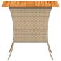 Preview: Gartentisch mit Akazienholzplatte Beige 105x75x72cm Poly Rattan