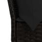 Preview: 4-tlg. Garten-Essgruppe mit Kissen Schwarz Poly Rattan