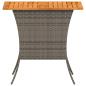 Preview: Gartentisch mit Akazienholzplatte Grau 105x75x72cm Poly Rattan