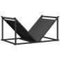 Preview: Brennholzregal Schwarz 70x43x34,5 cm Kaltgewalzter Stahl