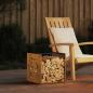 Preview: ARDEBO.de - Brennholzregal 40x40x40 cm Wetterfester Stahl