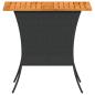 Preview: Gartentisch mit Akazienholzplatte 105x75x72 cm Poly Rattan