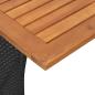 Preview: Gartentisch mit Akazienholzplatte 105x75x72 cm Poly Rattan