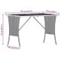 Preview: Gartentisch mit Akazienholzplatte 105x75x72 cm Poly Rattan