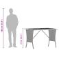 Preview: Gartentisch mit Akazienholzplatte 105x75x72 cm Poly Rattan