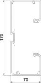 Preview: OBO Bettermann BRK 70170 rws Geräteeinbaukanal SIGNA BASE, 70x170x2000mm, PVC, reinweiß (6132731)