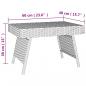 Preview: Beistelltisch Klappbar Braun 60x40x38 cm Poly Rattan